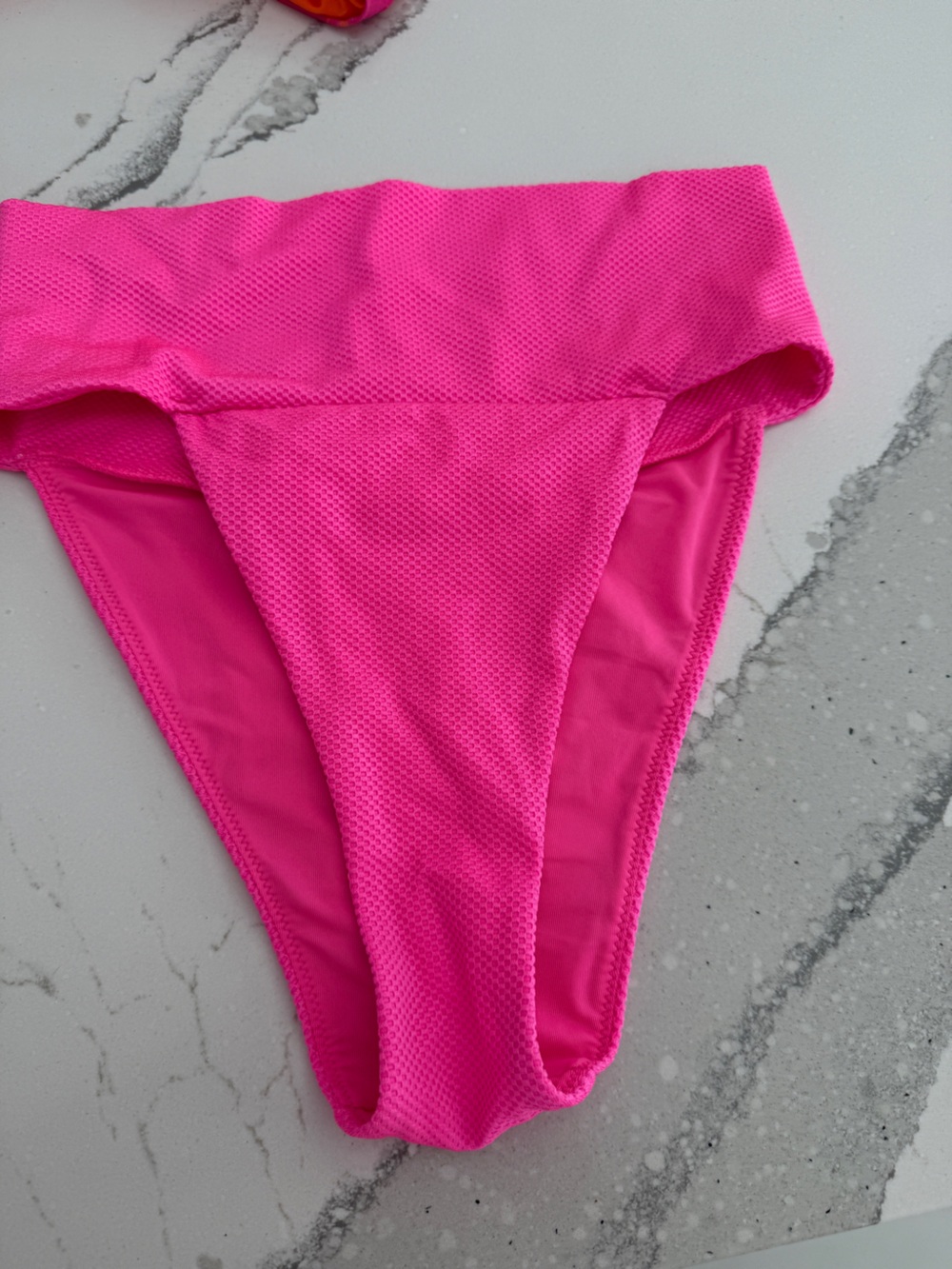 aerie Hot Pink Textured Bikini Bottom